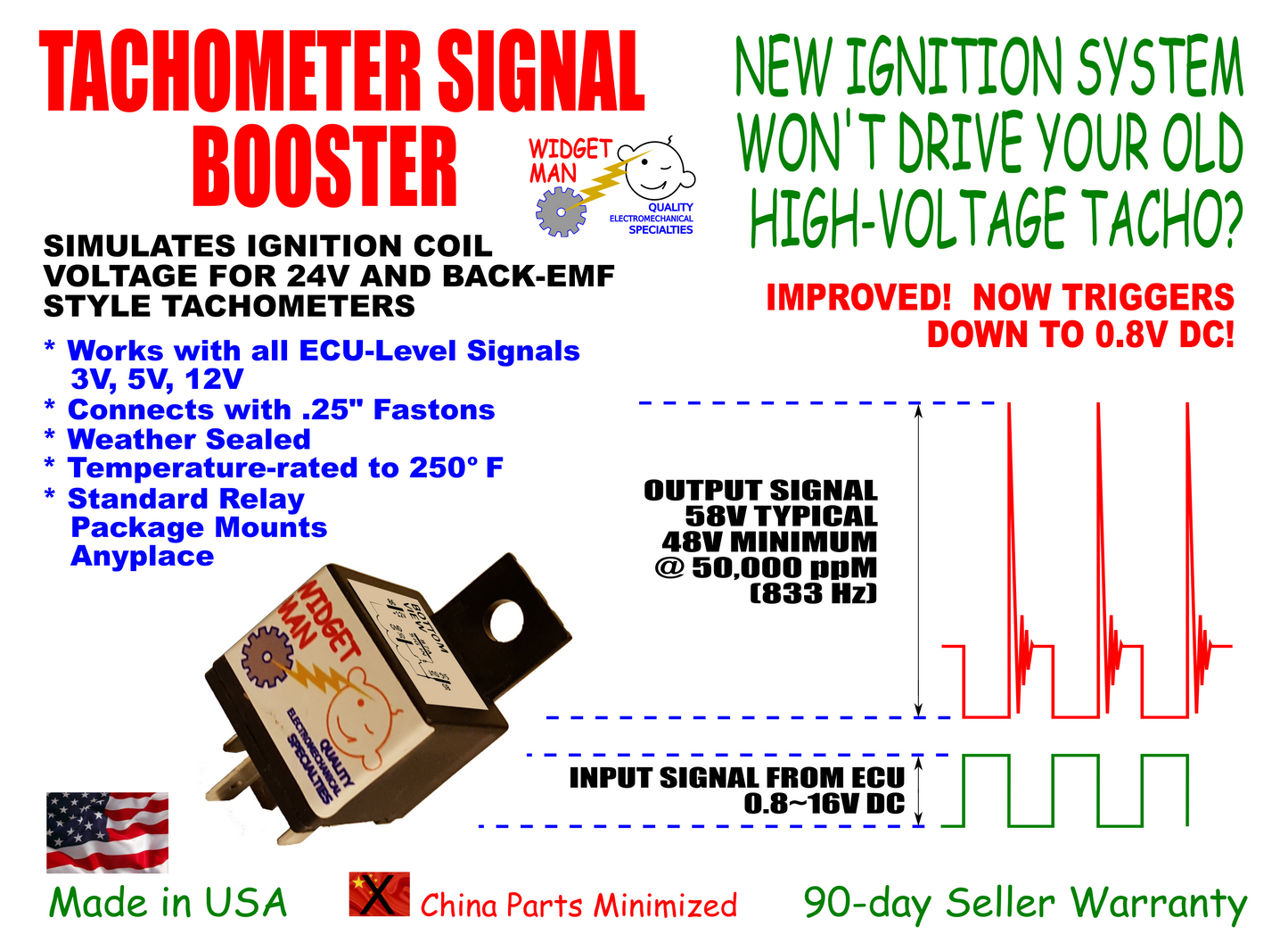 Widget Man BTAC2 - Tachometer Booster UPC 669439381151