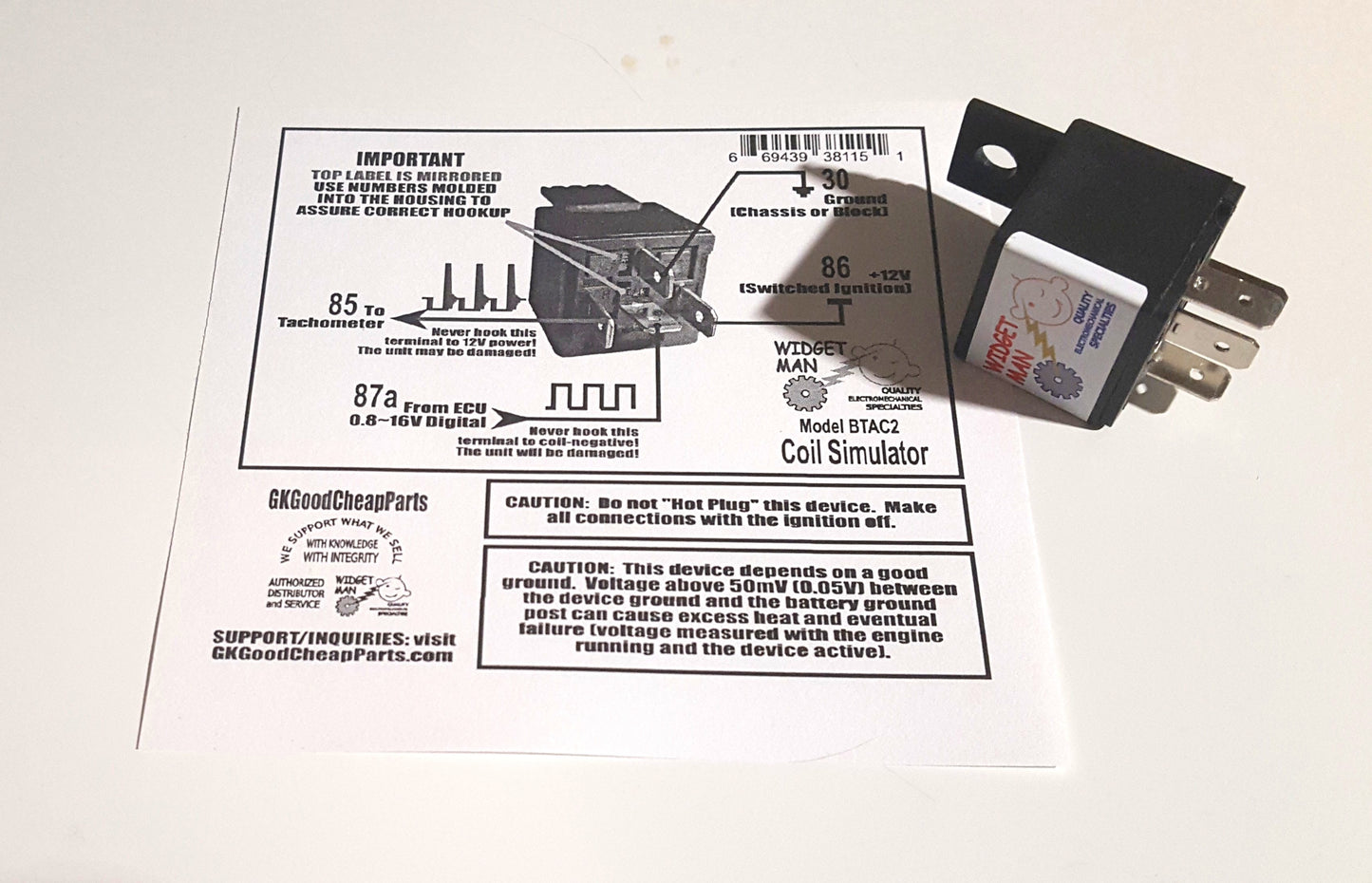 Widget Man BTAC2 - Tachometer Booster UPC 669439381151