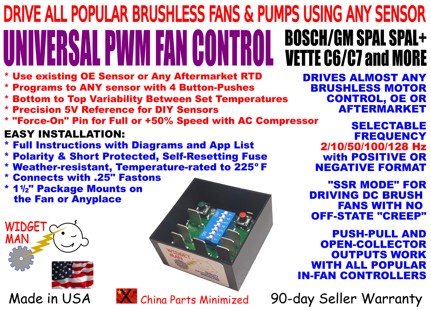 Widget Man FPM -- Self-Learning Brushless Fan Control UPC 767571999200