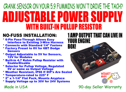 Widget Man CTAS -- Adjustable Sensor Power Supply with Built-In Pullup Resistor UPC 669439381212