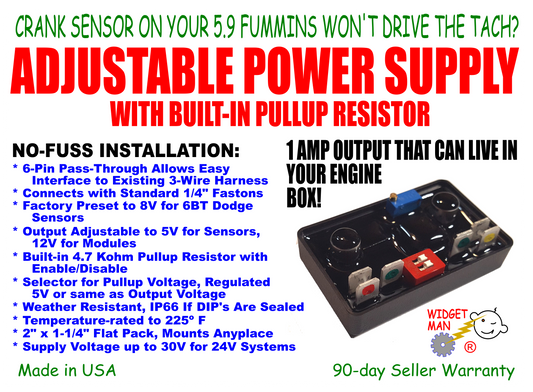 Widget Man CTAS -- Adjustable Sensor Power Supply with Built-In Pullup Resistor UPC 669439381212