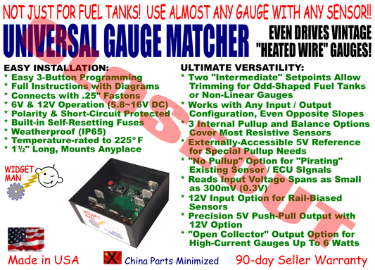 Widget Man GTM - Programmable Analog Gauge Matcher UPC 767571999248