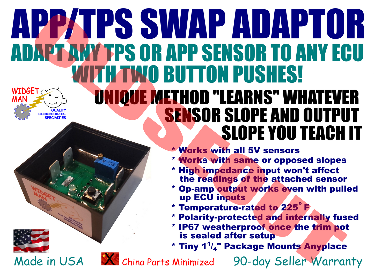 Widget Man VCM -- Voltage Matcher for APP/APS/TPS, UPC 743407120826