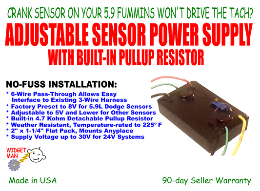 Widget Man CTAS -- Adjustable Sensor Power Supply with Built-In Pullup Resistor UPC 669439381212