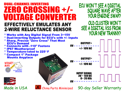 Widget Man PMC -- Dual-Channel Reluctance Sensor Simulator, True +/- AC Voltage Output UPC 743407120840