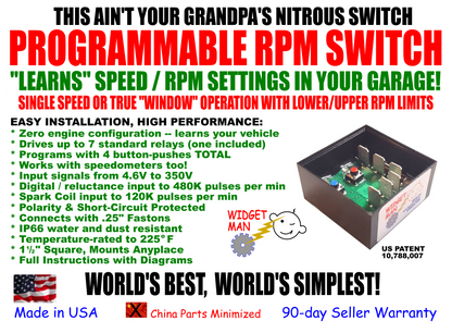 Widget Man RSA -- Self-Learning RPM Window Switch UPC 767571999224
